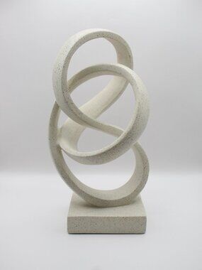 10" Modern Abstract Ribbon Decorative Sculpture